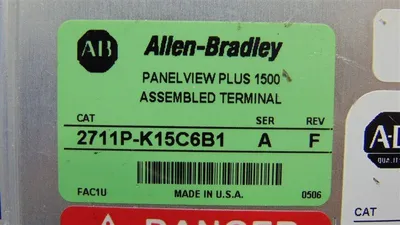 Allen Bradley 2711P-K15C6B1 PanelView Plus 1500 Operator Interface Ser. A Used