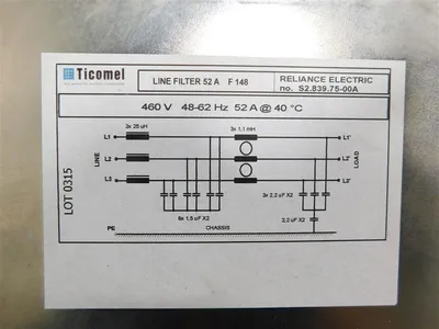 USED Reliance Electric GV3000E-AC039-AA-DBU-RFI AC Drive Damaged Terminal Block Used