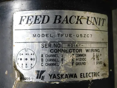 Yaskawa Electric UGCMED-08AA20F Cup Motor 0.75/3.75kW 4.1/20.5Nm 1750RPM Used