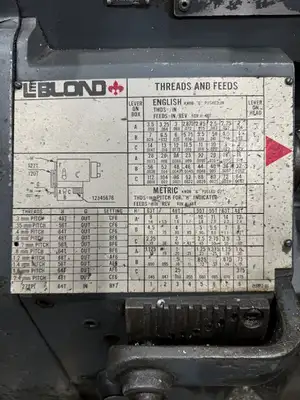 USED 1900 LEBLOND REGAL 19" X 54"