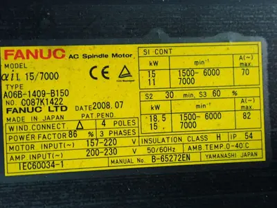 USED 2008 FANUC A06B1409B150