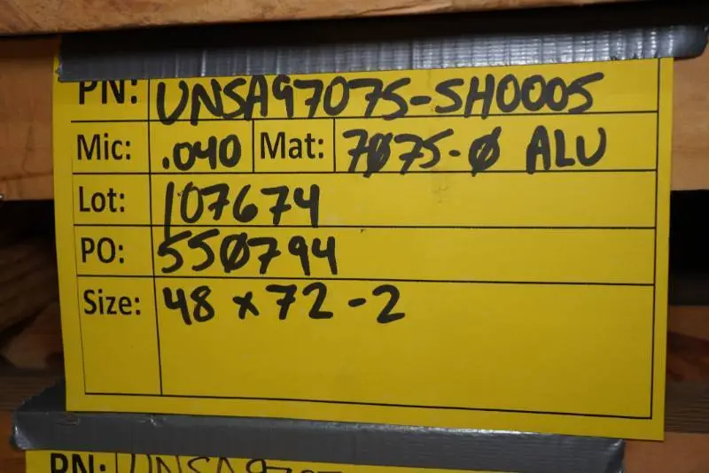 7075-0 Sheet Metal - .040" - 30+ Sq Ft