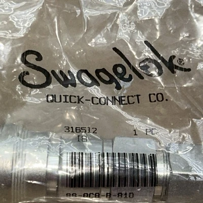 NEW Swagelok SS-QC8-B810IS
