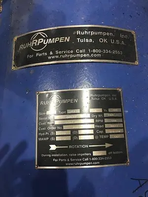 Used RUHRPUMPEN VLT Centrifugal Pumps North Carolina US | DH Griffin Used Equipment #1383500