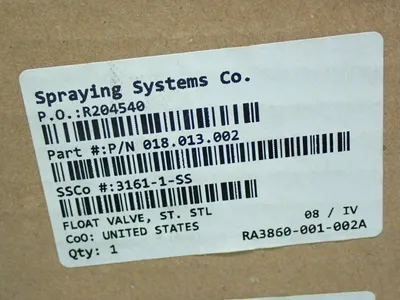 New | in-Stock SPRAYING SYSTEMS CO. 018.013.002 Pumps Ohio US | HGR 24 #1089763
