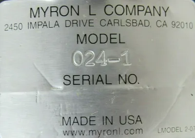 NEW MYRON 597 CONTROLSTIK II RINSE TANK SYSTEM 024-1