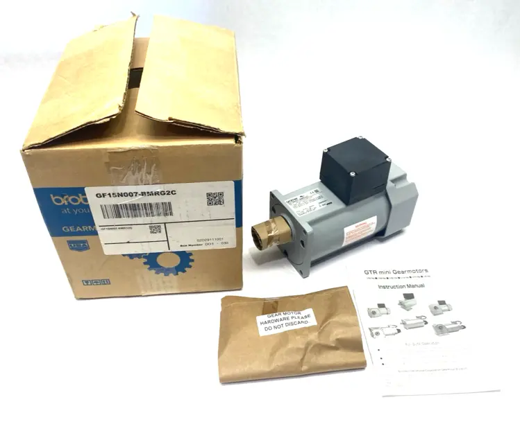 New | in-Stock Brother Induction Motor, 3-Phase, 7.5:1 Ratio, 1/10HP Gearmotors Michigan US | Maverick Industrial Sales #1396097