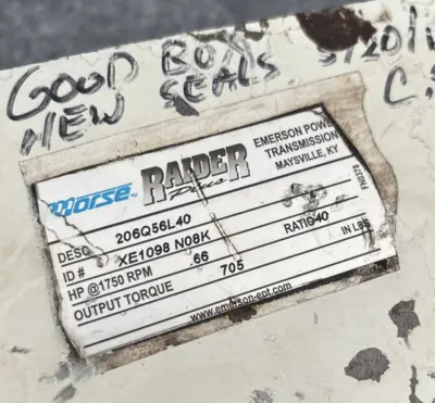 Used Morse Raider 206Q56L30 Speed Reducers California US | Davliegogo LLC #1705380