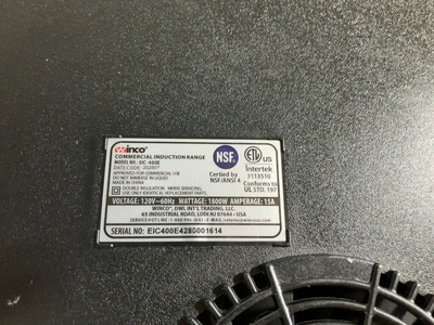 Used WINCO EIC-400E COMMERCIAL INDUCTION RANGE Commercial Ranges Michigan US | Miedema Asset Management Group #1761524