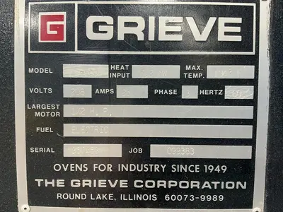 Used GRIEVE AB500 Ovens Ohio US | HGR 24 #1324888