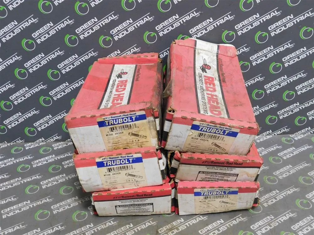 Lot of 30 TW Ramset/Red Head WS-7860 Trubolt Wedge Anchors 7/8 X 6 New