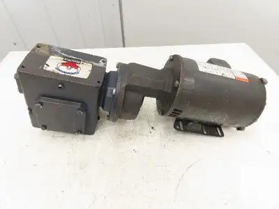 Grove Gear 60:1 Double Reduction Gearmotor 14 RPM Output RH 2Hp 460V 3PH 56C
