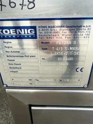 Konig Rex Futura 4 Row Roll Machines (Bakery) | Harvest Equipment and Fabrication Inc (5)