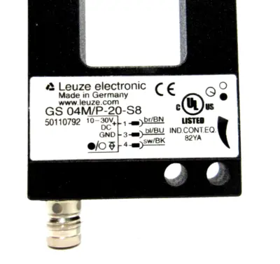NEW LEUZE GS 04M/P-20-S8 PHOTOELECTRIC SENSOR GS04MP20S8