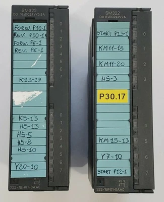 USED Siemens 6ES7 322-1BH01-0AA0 & 6ES7 322-1BF01-0AA0