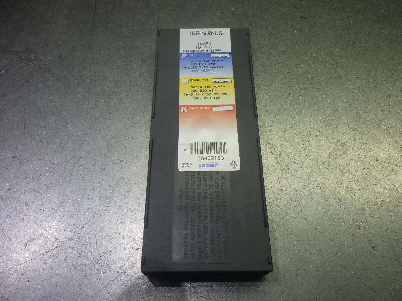 Iscar Carbide Grooving / Parting Inserts QTY10 TIGER 16.63-1.52 IC354 (LOC103A)