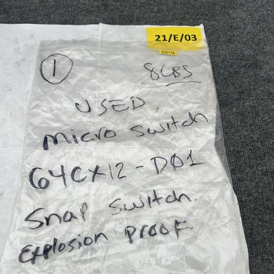 Used Micro Switch 64CX12-D01 Relays & Switches California US | Davliegogo LLC #1707013