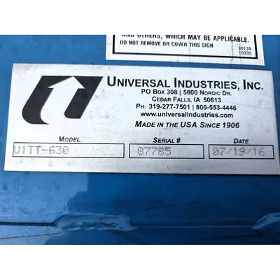 Used UNIVERSAL INDUSTRIES, INC. U1TT-630 Bucket Elevators West Virginia US | JM Industrial #1356986