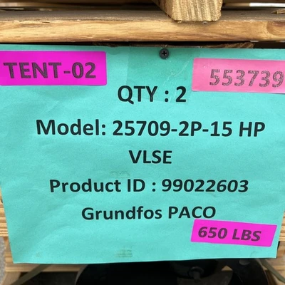 New | in-Stock Grundfos 25709-2P-15 HP Centrifugal Pumps California US | Davliegogo LLC #1705504