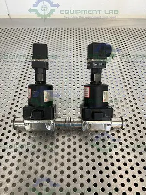 USED LOT OF 2 - GEMU 3/4" DIAPHRAGM VALVE W/  POSITION INDICATOR