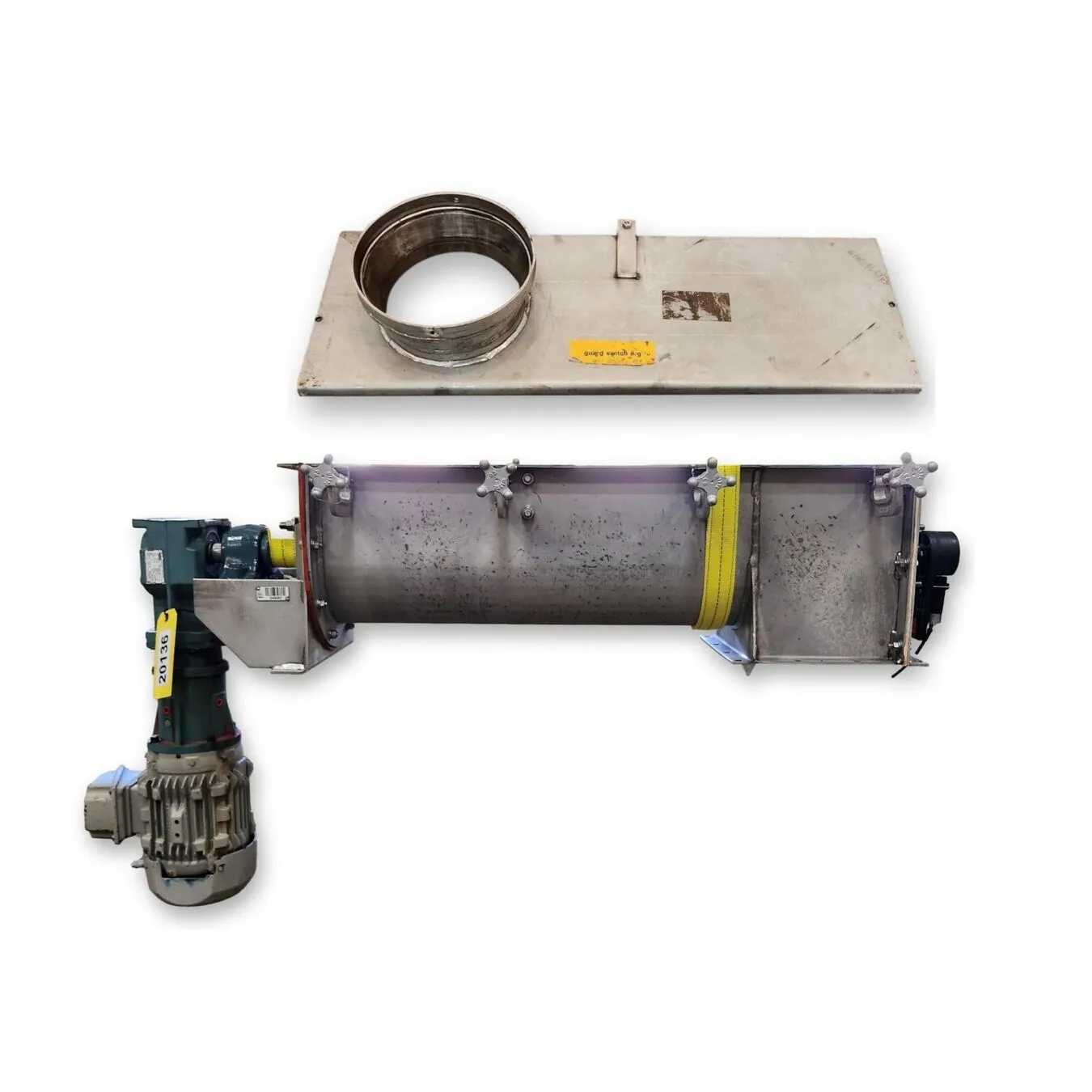 Used 1HP Stainless Steel Sanitary Screw Feeder 9" Dia. X 40"L