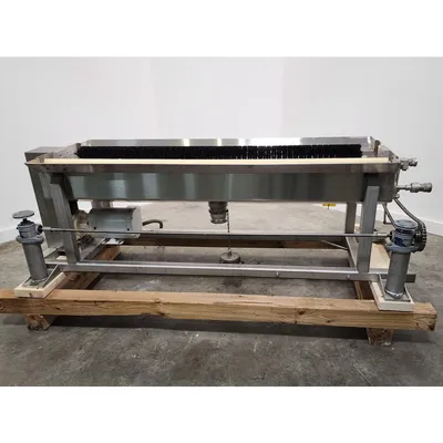 Used 1/2HP Motorized Sanitary Conveyor Belt Washing System - 54"W