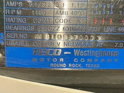 Used TECOWESTINGHOUSE AVD0026D Motors (misc) Ohio US | HGR 24 #1503750