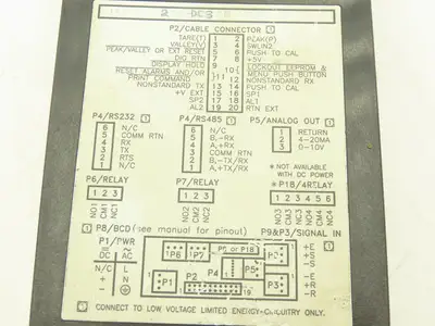 Newport INFP-0200-DC3/E Process Meter DC Current 5-Button 6-Digit 10W
