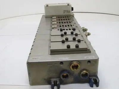 SMC VV892-04S-SUQW06BT-W1 9 Station Valve Island Manifold S/B Ports 1/2 NPT