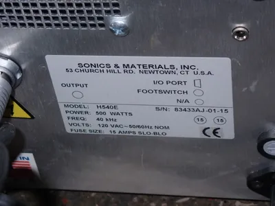 USED SONICS & MATERIALS H540E