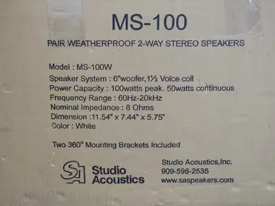 NEW STUDIO ACOUSTICS MS-100
