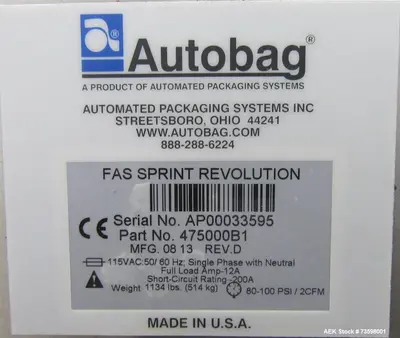 USED AUTOBAG FAS SPRINT