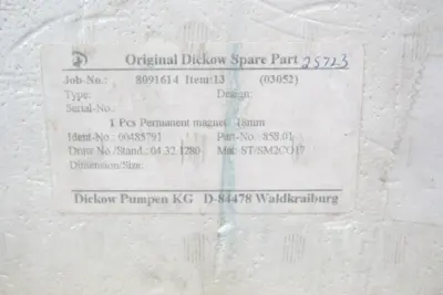 NEW DICKOW 858.01 PERMANENT MAGNET 18MM 85801