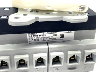 3LD2103-3VK53 | Siemens  Rotary Switch Disconnector 6P 25A, AC-23A 400V 9.5kW - New Other