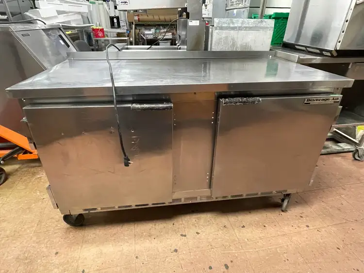New | in-Stock Beverage Air Used 60" Beverage Air WTR60A Worktop Refrigerator with New Compressor 120V Worktop Refrigerators Illinois US | Falcon Restaurant Supply #1374923