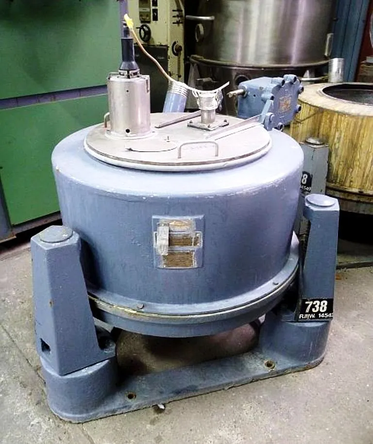 Sangerhausen FZPO 850C perforate basket centrifuge, 316SS.
