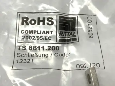 NEW RITTAL LOCK AND PUSHBUTTON INSERT FOR HANDLE SYSTEMS W/ 2 KEYS