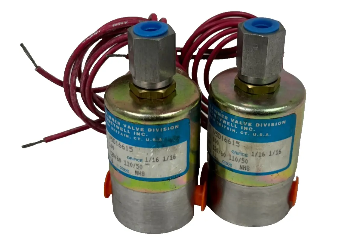 LOT OF 2 NEW SKINNER V5D16615 SOLENOID VALVES 100PSI 110/120V 11W