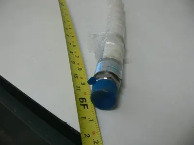 USED 72" FLEXIBLE COMPONENTS HOSE WTLCT/SFTLW CHEMFLUOR W/ 1" NPT ENDS