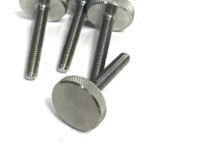 91746A376 | Knurled-Head Thumb Screw, 10-32 Thread, 1-1/4" Long LOT OF 4 - New – Open box