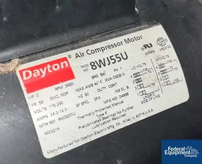 USED Speedaire Speedaire 30 gallon air compressor. Model 4B233B
