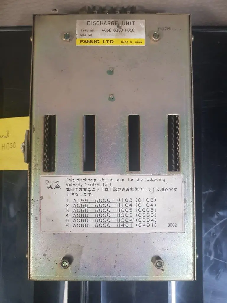 (REF 278) FANUC DISCHARGE UNIT A06B-6050-H050