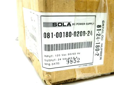 NEW SOLA 81-24-180-2 POWER SUPPLY 120 VAC 50/60 HZ 81241802