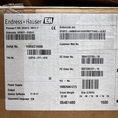 New | in-Stock Endress+Hauser 8F5B15-AAIBAEAAFAAADBCFTSAA2+JCJEZ Meters - Misc Indiana US | J&J Industrial Supply #1388182