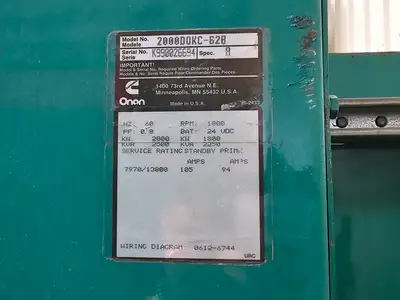 Used CUMMINS 2000DQKC-628 Generators British Columbia CA | Lenmark #277280