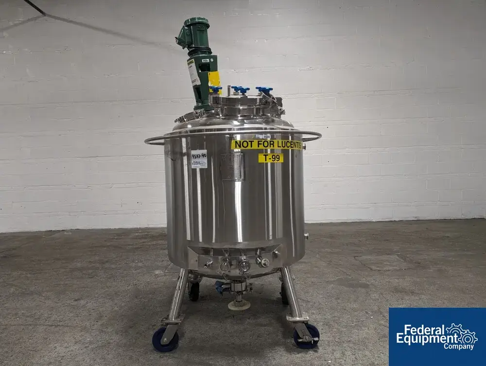 USED Bulling Metal Works 400 Liter Bulling Metal Works Reactor, 316L S/S, 45/120#