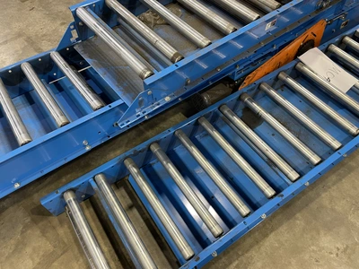 Buschman 302 Roller Conveyer set, Width: 22", Length: 27', w/ mo