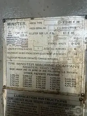 USED 1991 MINSTER E2-300