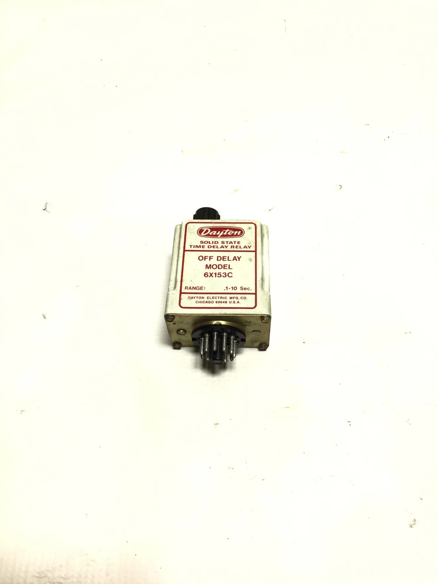 Dayton Model 6X153C Solid State Off Time Delay Relay