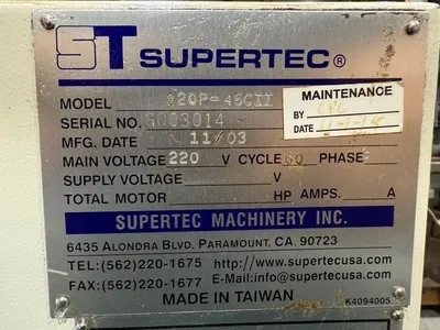 2003 SUPERTEC G20P-45CII Universal Cylindrical Grinders | GMT (15)